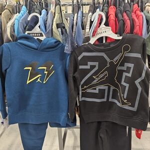 Jordan Kids Teal and Black Hoodie Set